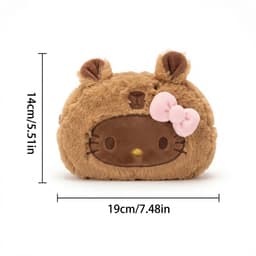 Túi đựng bút Hello Kitty Capybara lông mềm cute xinh xắn cho bé gái 2