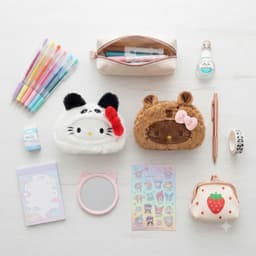 Túi đựng bút Hello Kitty Capybara lông mềm cute xinh xắn cho bé gái 3