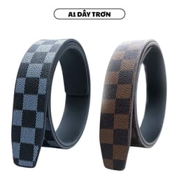 Thắt lưng nam, dây lưng nam caro không khoá nhiều màu A1 2