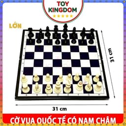 [Sato] Bộ Cờ Vua Trắng Đen Size Lớn Có Nam Châm Loại Cao Cấp Đồ Chơi Trí Tuệ Thể Thao Boardgame 5