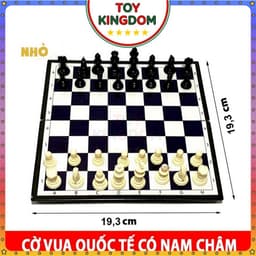 [Sato] Bộ Cờ Vua Trắng Đen Size Lớn Có Nam Châm Loại Cao Cấp Đồ Chơi Trí Tuệ Thể Thao Boardgame 3