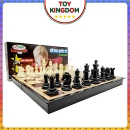 [Sato] Bộ Cờ Vua Trắng Đen Size Lớn Có Nam Châm Loại Cao Cấp Đồ Chơi Trí Tuệ Thể Thao Boardgame 8