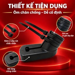 Bọc Chân Chống Xe Máy Cao Su Dày Dặn, Kèm 2 Dây Rút, Chống Trượt Và Bảo Vệ Nền Nhà 6
