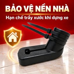 Bọc Chân Chống Xe Máy Cao Su Dày Dặn, Kèm 2 Dây Rút, Chống Trượt Và Bảo Vệ Nền Nhà 3