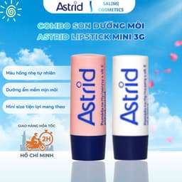 Son Dưỡng Môi Astrid Lipstick Mini 3g - Có Màu Hồng Nhẹ, Mini Size Tiện Lợi, Dưỡng Ẩm Mềm Mịn 1