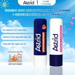 Son Dưỡng Môi Astrid 4.7g - Vỏ Xanh & Trắng, Đa Vitamin C E F, Dưỡng Ẩm, Làm Mềm Môi 1