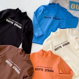 Áo cổ lọ giữ nhiệt cho bé trai bé gái chất cotton 100% dày dặn đẹp Thu Đông 1