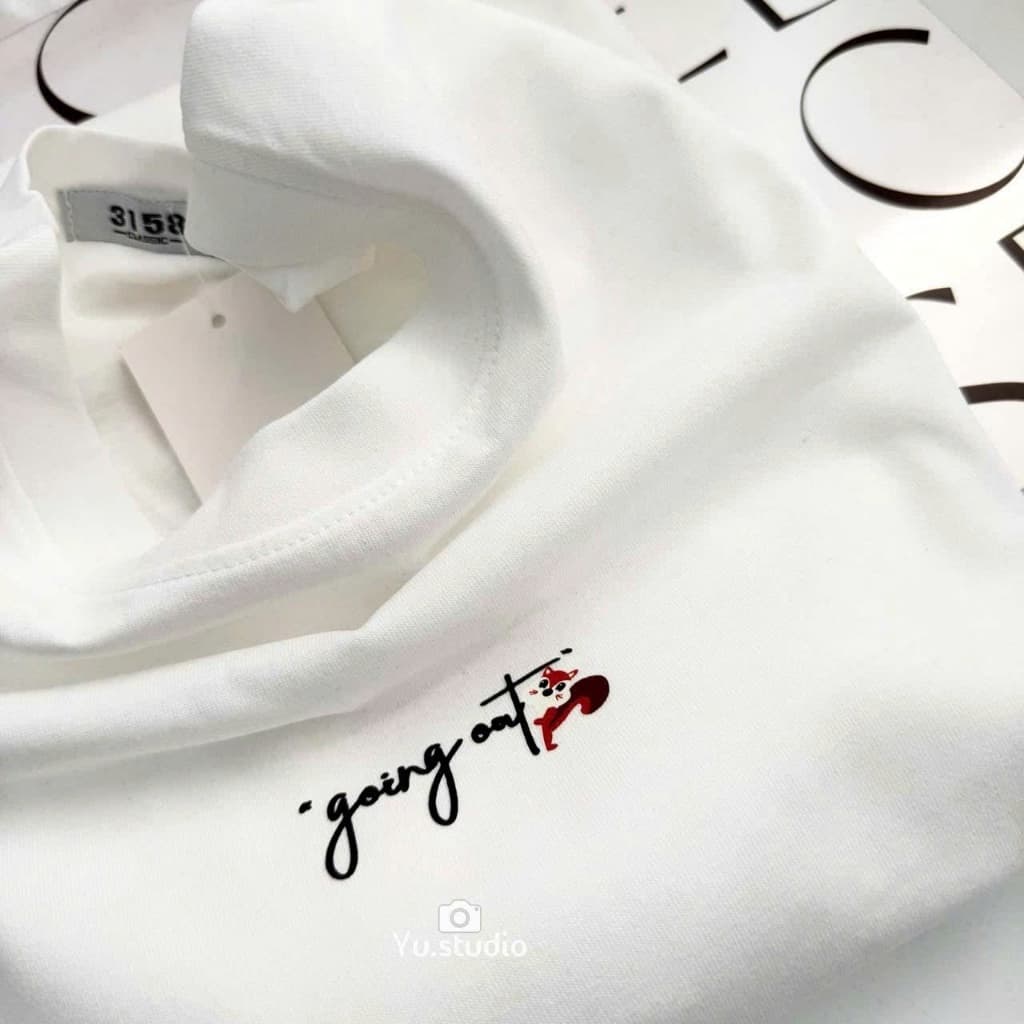 Áo thun 3158 YUSTUDIO form rộng áo thun unisex nam nữ tay lỡ mẫu Sóc goingout