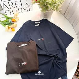Áo thun 3158 YUSTUDIO form rộng áo thun unisex nam nữ tay lỡ mẫu Sóc goingout 8