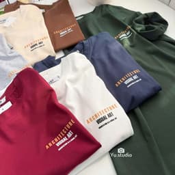 Áo thun 3158 YUSTUDIO form rộng áo thun unisex nam nữ trước ngực mẫu VISUAL ART 5