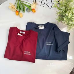 Áo thun 3158 YUSTUDIO form rộng áo thun unisex nam nữ trước ngực mẫu TIMELESS 9