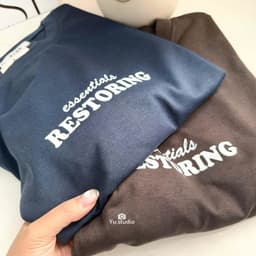 Áo thun 3158 YUSTUDIO form rộng áo thun unisex nam nữ tay lỡ mẫu RESTORING 4