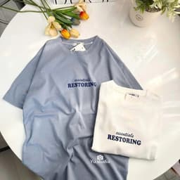 Áo thun 3158 YUSTUDIO form rộng áo thun unisex nam nữ tay lỡ mẫu RESTORING 6