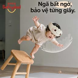 Mũ Bảo Vệ Đầu Cho Bé Tập Đi Chống Va Đập - Nón Bảo Hiểm Trẻ Em Tập Bò Siêu Nhẹ Thoáng Khí Vải Loại A 6