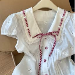 Áo kiểu thêu hoa dây viền JARI thiết kế bacsic dễ mang dễ phối chất liệu thô thêu hoa đi học,đi chơi,đi làm..full size 2