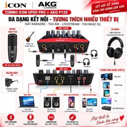 Combo Sound Card ICON Upod Pro + Micro AKG P120 Thu Âm, Hát Livestream, Karaoke Trên Điện Thoại Máy Tính 7