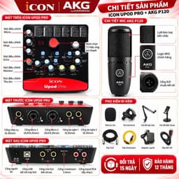 Combo Sound Card ICON Upod Pro + Micro AKG P120 Thu Âm, Hát Livestream, Karaoke Trên Điện Thoại Máy Tính 3