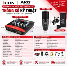Combo Sound Card ICON Upod Pro + Micro AKG P120 Thu Âm, Hát Livestream, Karaoke Trên Điện Thoại Máy Tính 8