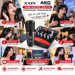 Combo Sound Card ICON Upod Pro + Micro AKG P120 Thu Âm, Hát Livestream, Karaoke Trên Điện Thoại Máy Tính 5