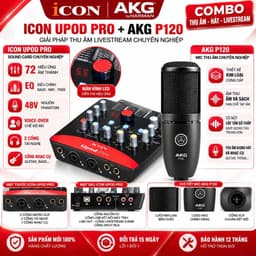 Combo Sound Card ICON Upod Pro + Micro AKG P120 Thu Âm, Hát Livestream, Karaoke Trên Điện Thoại Máy Tính 2