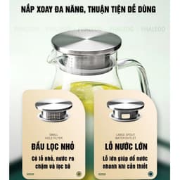 BÌNH THUỶ TINH CHỊU NHIỆT ĐUN ĐƯỢC SIÊU ĐẸP  HÀNG NHẬP KHẨU 1500ml, bao bù bể vỡ  M17 5
