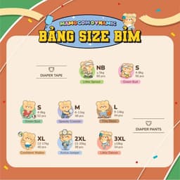 [COMBO 2] Tã bỉm Mamogom Dynamic Đủ Size mềm mại thấm hút tốt cho bé 7