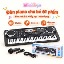 Đàn Piano Điện Tử 61 Phím Thông Minh Cho Trẻ Em MimiToys - Có Mic, Sạc Và 16 Tone Nhạc, 1 Loa Nhiều Chức Năng 1
