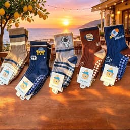​Tất Trẻ Em Chống Trượt Cổ Cao Hình Hoạt Hình Dễ Thương Cho Bé 1-12 Tuổi (Set 10 Đôi) 2