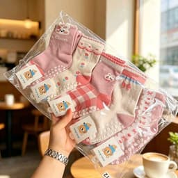 ​Tất Trẻ Em Chống Trượt Cổ Cao Hình Hoạt Hình Dễ Thương Cho Bé 1-12 Tuổi (Set 10 Đôi) 4