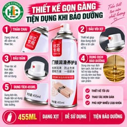 [GIÁ SỈ]  Dầu bôi trơn khóa cửa, lõi khóa, bảo dưỡng lỗ khóa, tẩy rỉ sét, bản lề trục cửa, tiếng ồn 5