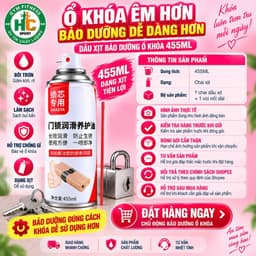 [GIÁ SỈ]  Dầu bôi trơn khóa cửa, lõi khóa, bảo dưỡng lỗ khóa, tẩy rỉ sét, bản lề trục cửa, tiếng ồn 9