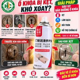 [GIÁ SỈ]  Dầu bôi trơn khóa cửa, lõi khóa, bảo dưỡng lỗ khóa, tẩy rỉ sét, bản lề trục cửa, tiếng ồn 2