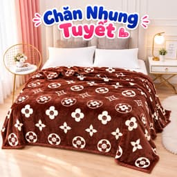 Chăn Nỉ Nhung Tuyết giữ nhiệt 2m3x2m 2 chất liệu lông cừu cao cấp, mềm mịn không rụng lông 2