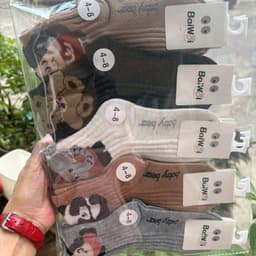 Tất Trẻ Em Cổ Cao Set 10 Đôi Cho Bé Trai Bé Gái 1-12 Tuổi - Vớ Cotton Co Giãn Mềm Mịn Giữ Ấm Tốt 3