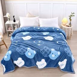 Chăn Nỉ Nhung Tuyết giữ nhiệt 2m3x2m 2 chất liệu lông cừu cao cấp, mềm mịn không rụng lông 3