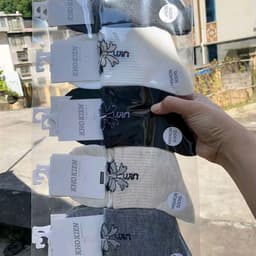 Combo 10 Đôi Vớ Nữ Cổ Cao Cotton Dệt Kim Phối Nơ Gấu Ren - Tất Cổ Dài Thu Đông Hàn Quốc Co Giãn Giữ Ấm Dễ Thương 5