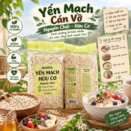 Yến Mạch 500G Cán Vỡ | Yến Mạch Dễ Nấu, Phù Hợp Bữa Sáng 1
