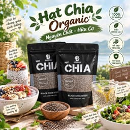 Hạt Chia 500G | Hạt Chia Organic Hữu Cơ, Dạng Nguyên Hạt 7