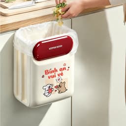 Thùng Rác Gấp Gọn Treo Tường Cánh Tủ Bếp Nắp Đậy Kín Chống Mùi Thông Minh Tiết Kiệm Không Gian 4