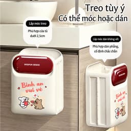 Thùng Rác Gấp Gọn Treo Tường Cánh Tủ Bếp Nắp Đậy Kín Chống Mùi Thông Minh Tiết Kiệm Không Gian 6