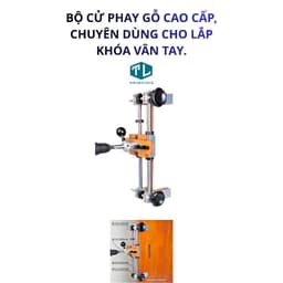 Bộ Cữ Phay Gỗ Đục Lỗ Khóa Vân Tay Xịn Cao Cấp, Cữ Định Vị Lắp Khóa Cửa Điện Tử Bằng Nhôm Đúc Nguyên Khối, Inox 304 1