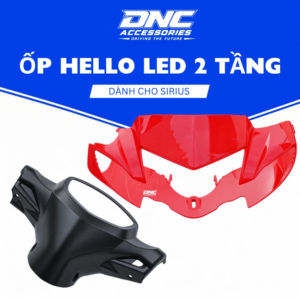Ốp Hello LED 2 Tầng Sirius Xăng Cơ 50/110cc – Form Chuẩn Lắp Siêu Khít