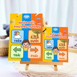 Thẻ Flash EVON BABY dạy bé tập nói - Bé Tập Nhận Biết PHƯƠNG HƯỚNG 8