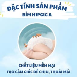 [Combo 50/100 Miếng] Bỉm Quần Trẻ Em Hipgig A Form Xuông Bản Nâng Cấp Thấm Hút Tốt, Mềm Mại Đủ Size S-/5XL HP 9