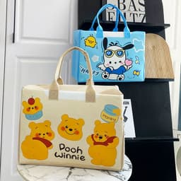 Túi Nỉ Vải Dệt Đựng Đồ Đa Năng Mẫu Mới KT 40x30x20cm Túi Du Lịch Hoạt Hình 7