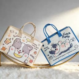 Túi Nỉ Vải Dệt Đựng Đồ Đa Năng Mẫu Mới KT 40x30x20cm Túi Du Lịch Hoạt Hình 9
