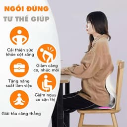 Ghế Công Thái Học Hỗ Trợ Tư Thế – Ghế Ôm Lưng Điều Chỉnh Dáng Ngồi Cho Người Làm Việc Văn Phòng 7