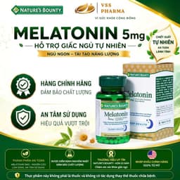 Viên uống Melatonin Nature's Bounty (60 viên) giúp điều hòa giấc ngủ giúp ngủ sâu giấc 4