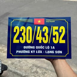 Biển Số Nhà MICA tráng gương - IN THEO YÊU CẦU - Nhiều kích thước - Tặng keo dán 6