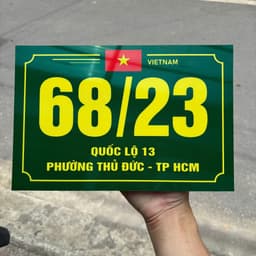 Biển Số Nhà MICA tráng gương - IN THEO YÊU CẦU - Nhiều kích thước - Tặng keo dán 7